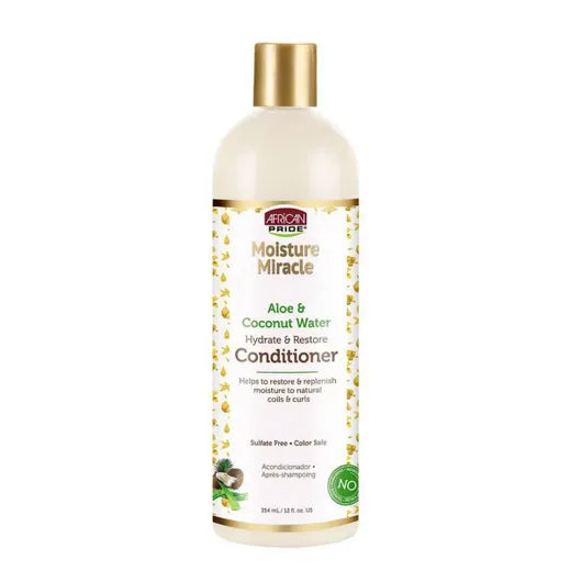 African Pride Moisture Miracle Aloe & Coconut Water Curl Milk & Detangler 354ml