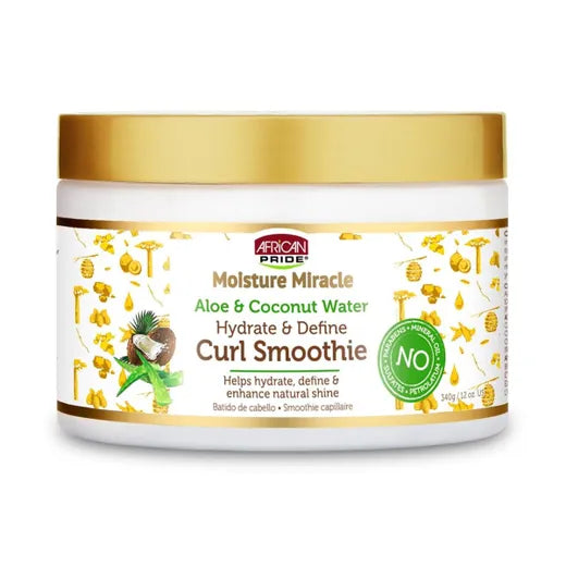 African Pride Moisture Miracle Aloe & Coconut Water Hydrate & Define Curl Smoothie 340g