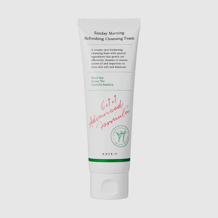 AXIS-Y Sunday Morning Refreshing Cleansing Foam asian authentic genuine original korean skincare montreal toronto calgary canada thekshop thekshop.ca natural organic vegan cruelty-free cosmetics kbeauty vancouver free shipping