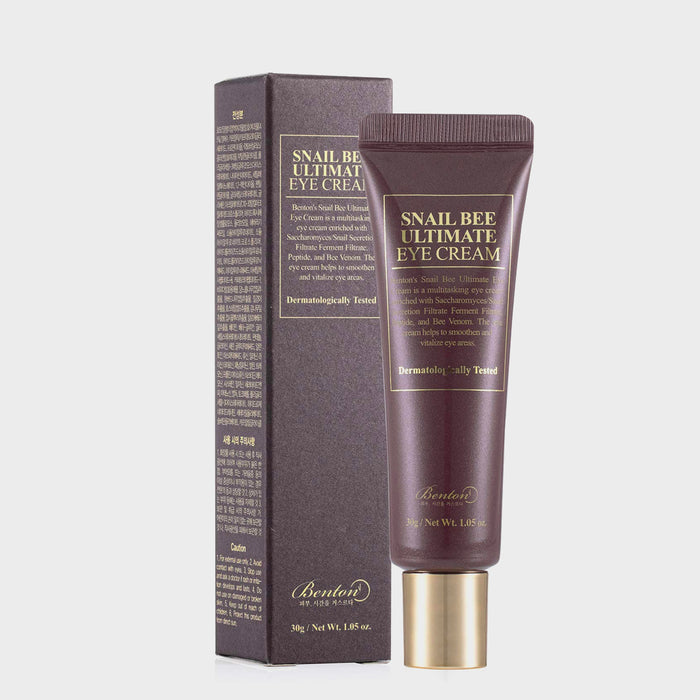 Benton Snail Bee Ultimate Eye Cream asian authentic genuine original korean skincare montreal toronto calgary canada thekshop thekshop.ca natural organic vegan cruelty-free cosmetics kbeauty vancouver free shipping