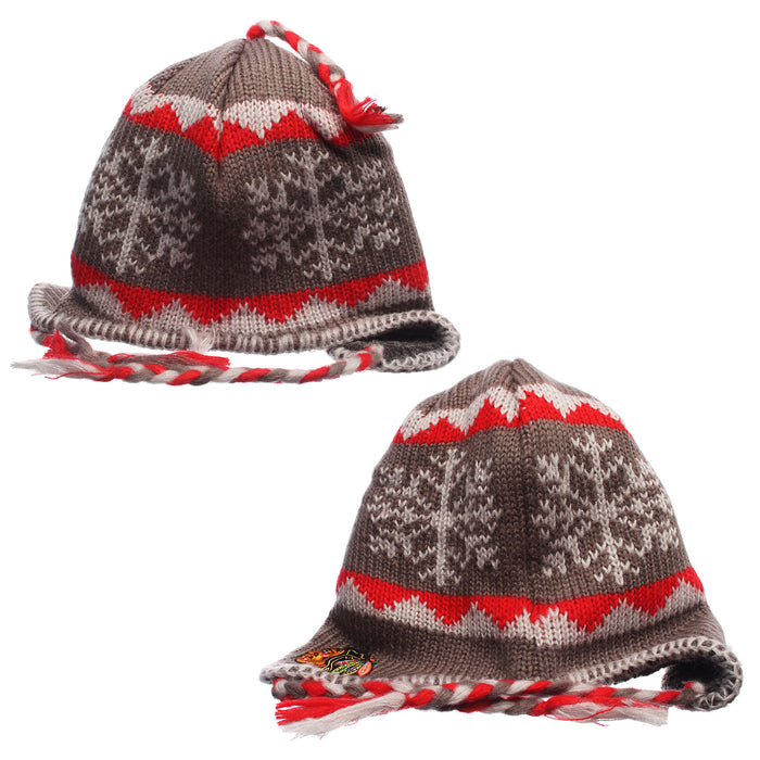Chicago Blackhawks Women's Snow Day Tassle Knit Hat