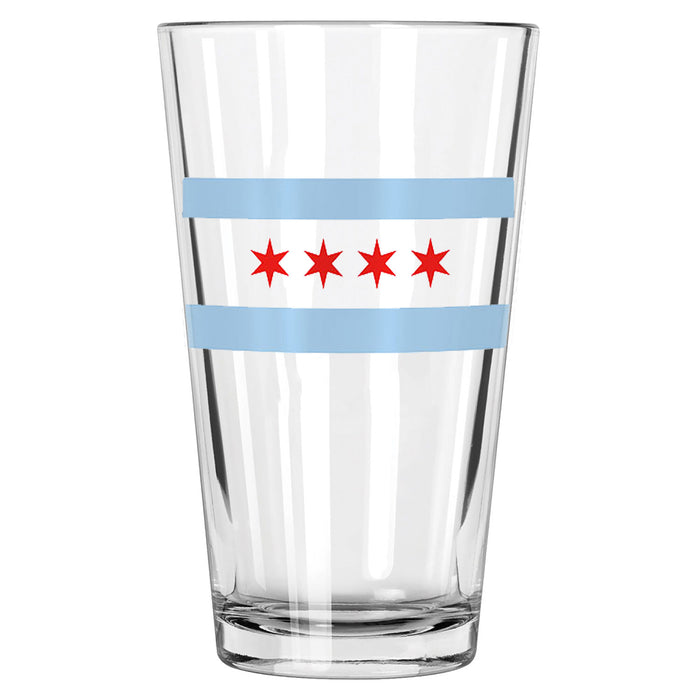 Chicago Flag Pint Glass