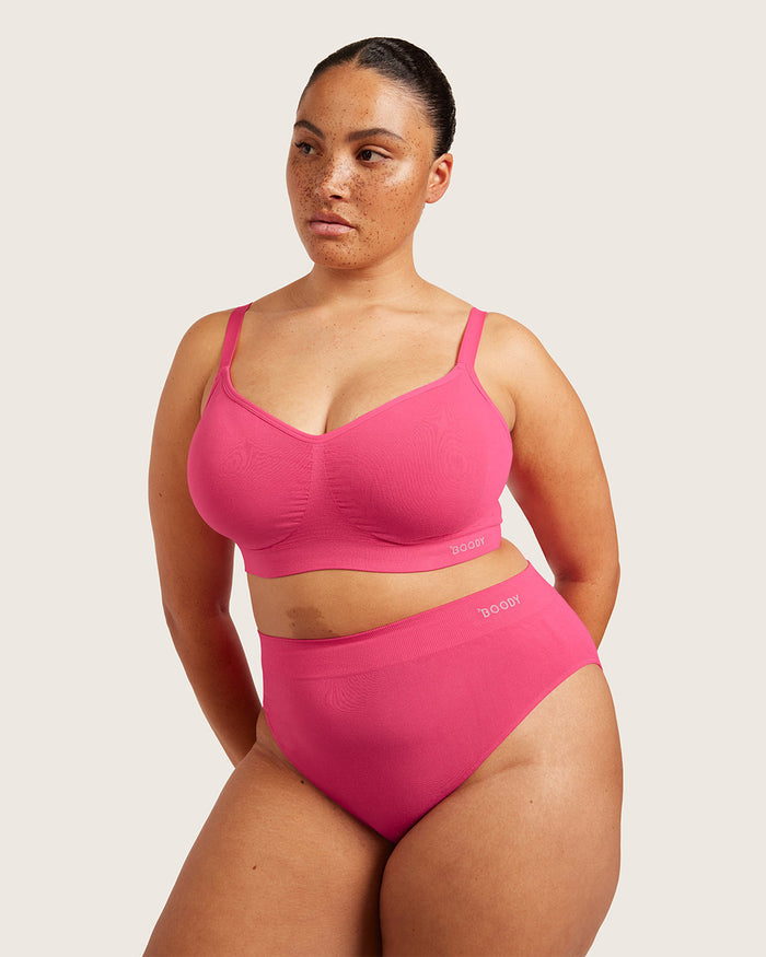 Full Bust Wireless Bra - BCAM Pink