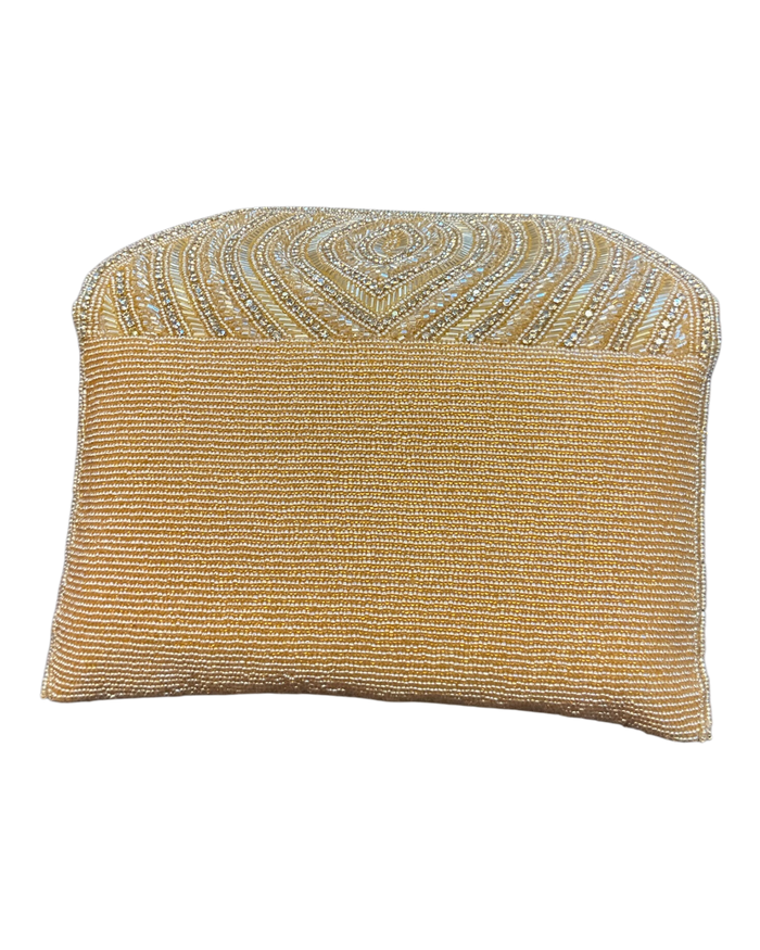 Gold - Rich Hand Embroidered Clutch Bag / Handbag -Bollywood / Weddings - JS37 06KP26