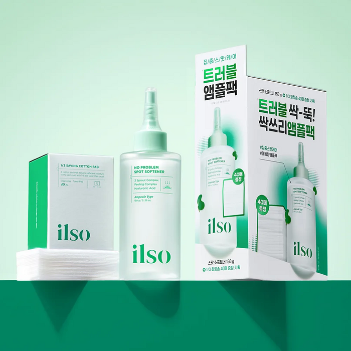Ilso No Problem Spot Softener + 1/3 Saving Cotton Pad Set