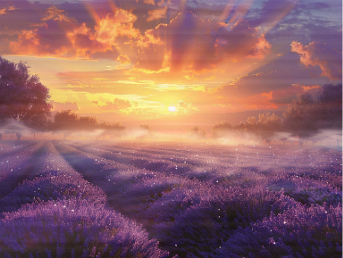 Lavender Farm at Sunrise