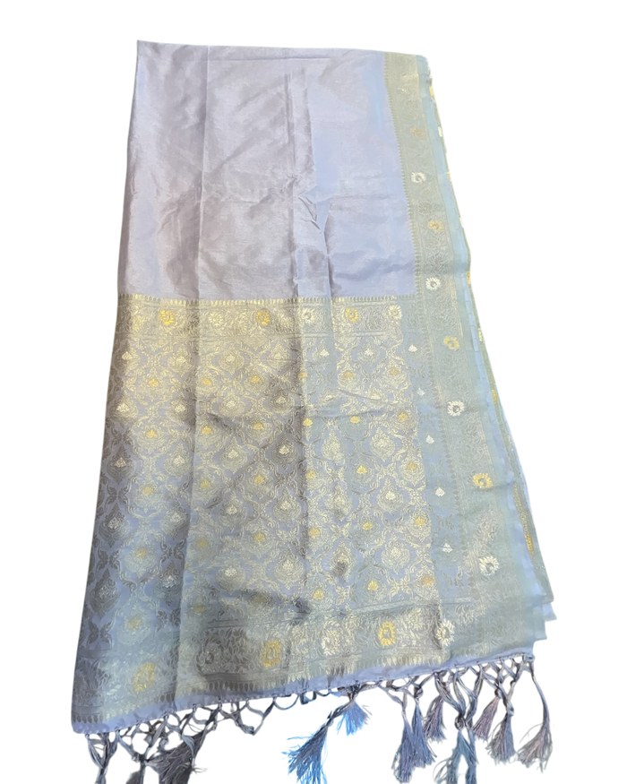 Lilac - Traditional Handloom Saree with Blouse Piece - UK stock - 24hr Dispatch - SP2630 KP