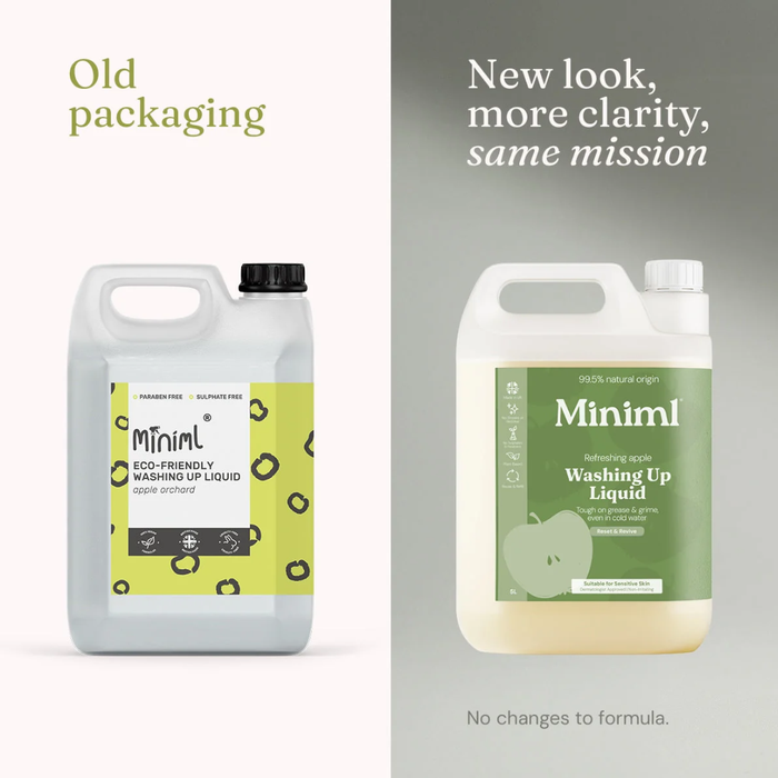 Miniml Washing Up Liquid Refreshing Apple Bulk Refill 5L