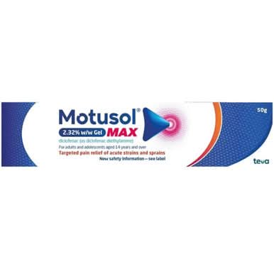 Motusol Max 2.32% w/w Diclofenac Gel 100g