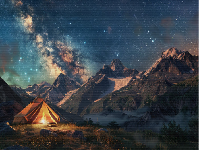 Mountain Camping Under the Stars