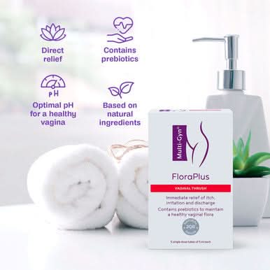 Multi-Gyn FloraPlus Vaginal Thrush Treatment Gel 5 x 5ml Tubes