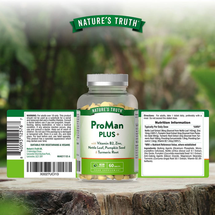 Nature's Truth Prostate Plus 60 Vegan Tablets