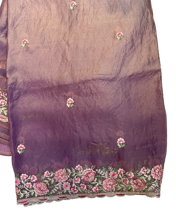 Pink - Fancy Party Saree with Blouse Piece - UK stock - 24hr Dispatch - LTF4604 07VY26