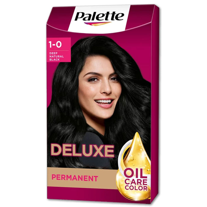 Schwarzkopf Palette Deluxe Hair Dye Deep Natural Black 1-0 1 Box