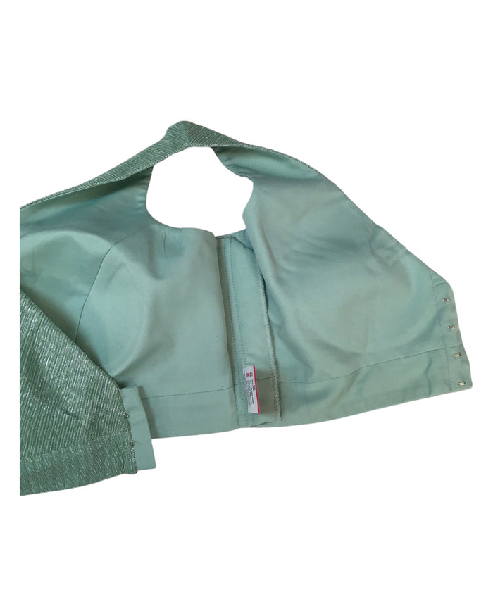 Sea Green - Well Cut Saree blouse with cups, Sleeveless - 38" - UK Stock - Quick Delivery - RNK - R957-KK