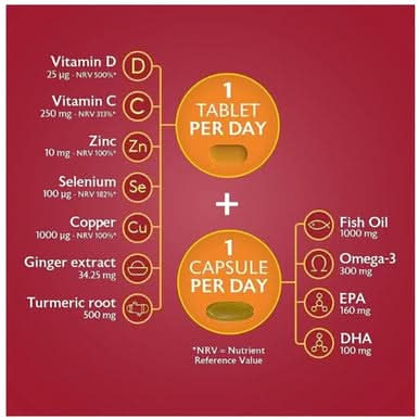 Seven Seas Omega 3 & Immunity 30 Capsules + 30 Tablets