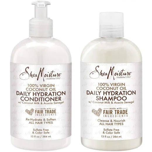 Shea Moisture 100% Virgin Coconut Oil Daily Hydration Shampoo & Conditioner Set