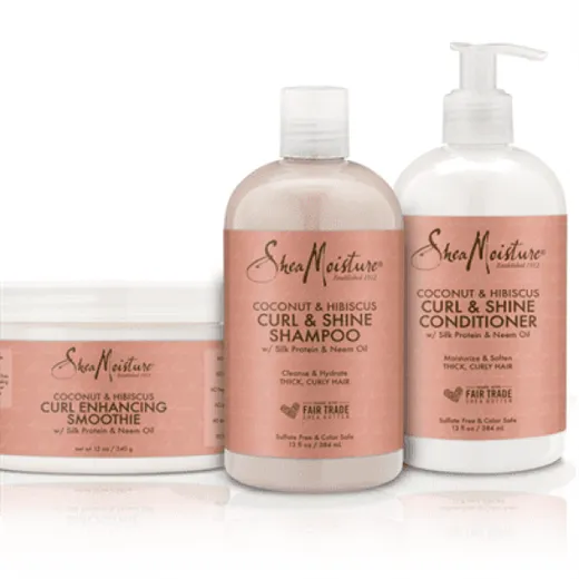 Shea Moisture Coconut & Hibiscus Curl & Shine Trio
