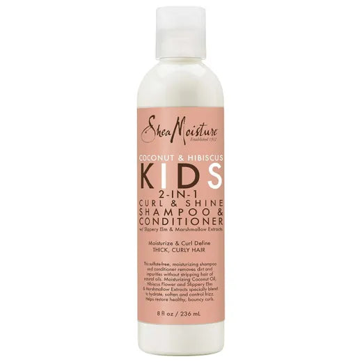Shea Moisture Coconut & Hibiscus Kids 2-in-1 Curl & Shine Shampoo & Conditioner 236ml