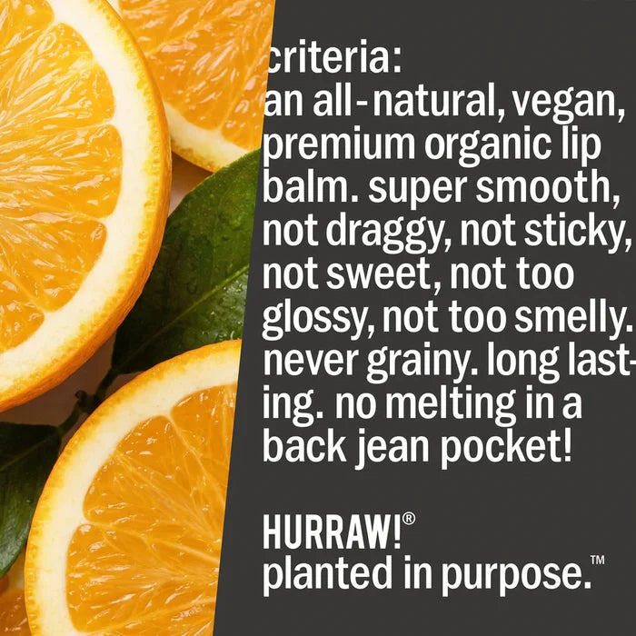 Hurraw! | Sun Lip Balm SPF15 – Tangerine Chamomile