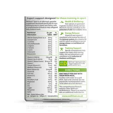 Vitabiotics Wellman Sport 30 Tablets
