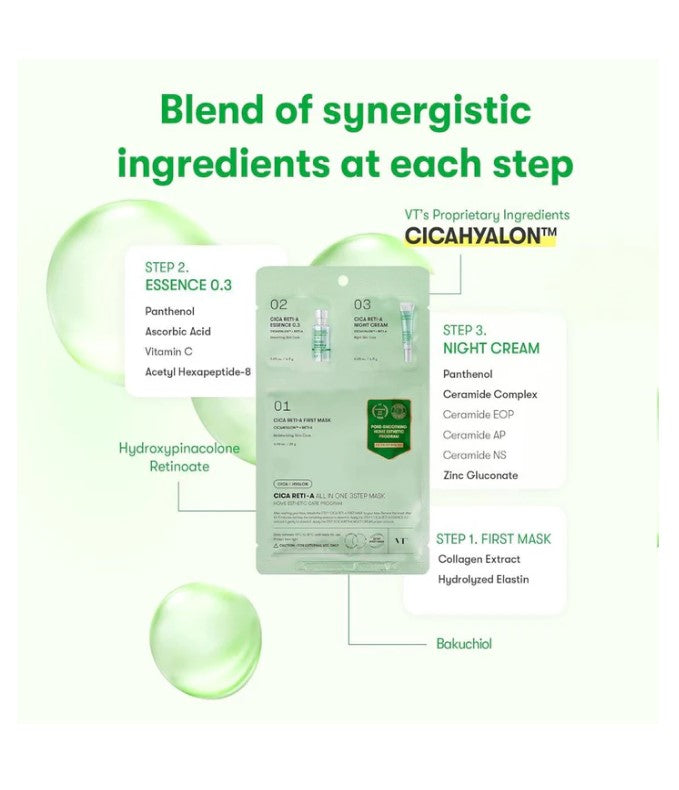 VT Cosmetic Cica reti-a All in One 3 step mask