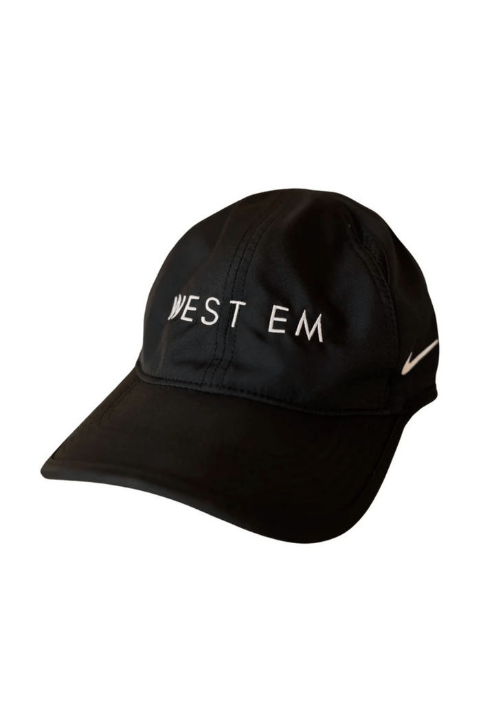 West Em black Nike Dri-Fit hat – lightweight performance cap with embroidered logo at West Em Medical Spa