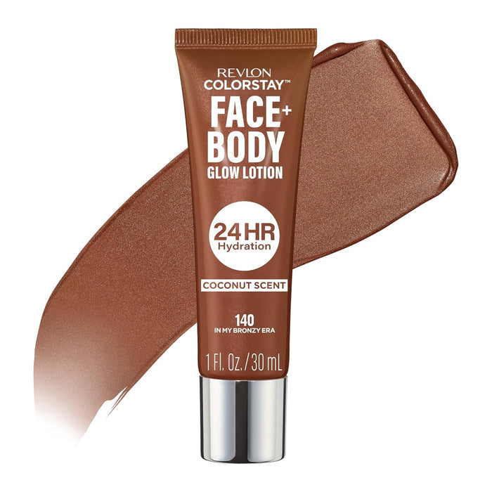 WHOLESALE REVLON COLORSTAY FACE + BODY GLOW LOTION 1 OZ - IN MY BRONZY ERA 140 - 48 PIECE LOT