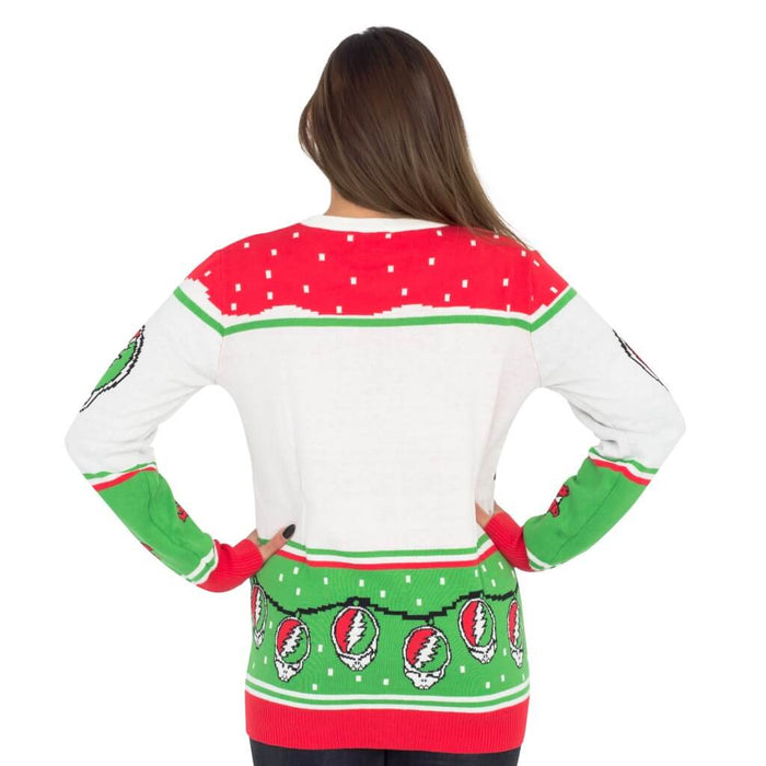 Women’s Classic Grateful Dead Dancing Bears Ugly Christmas Sweater Back