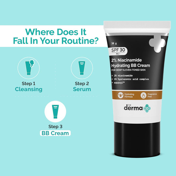 2% Niacinamide Hydrating BB Cream with 1% Hyaluronic Acid Complex & Aquaxyl™  - 30 g |  03 - Warm Beige