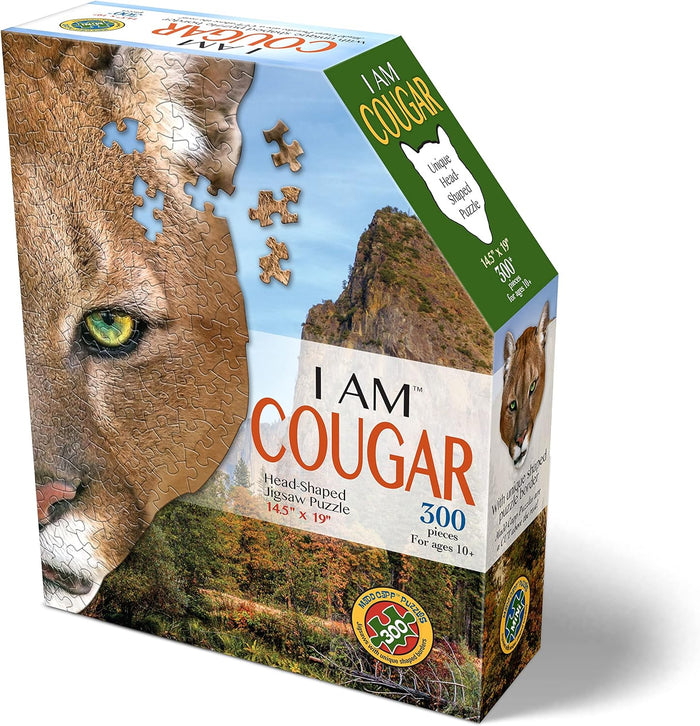 300 Piece Shaped Jigsaw Puzzle - I Am Cougar | Madd Capp