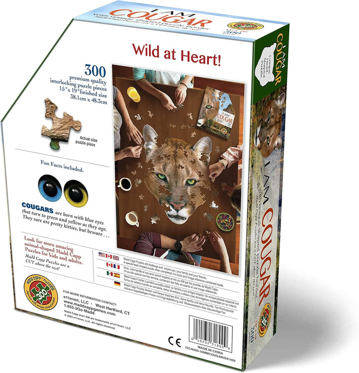 300 Piece Shaped Jigsaw Puzzle - I Am Cougar | Madd Capp