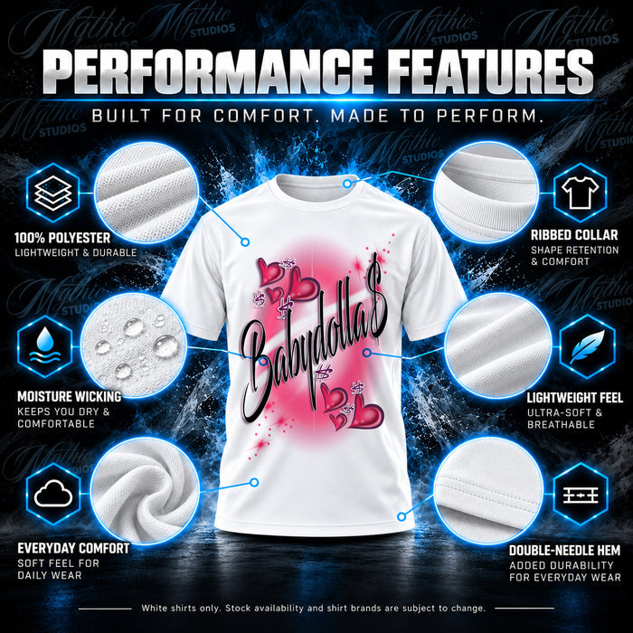 Personalized Heart Lettering T-Shirt by Mythic Airbrush, additional product image 3