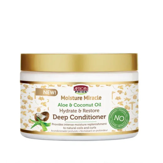 African Pride Moisture Miracle Aloe & Coconut Oil Deep Conditioner 340g