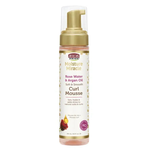 African Pride Moisture Miracle Rose Water & Argan Oil Curl Mousse 251ml