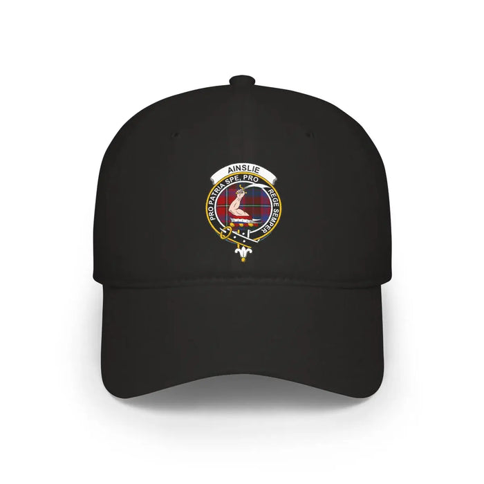 Ainslie crest cotton cap, front view