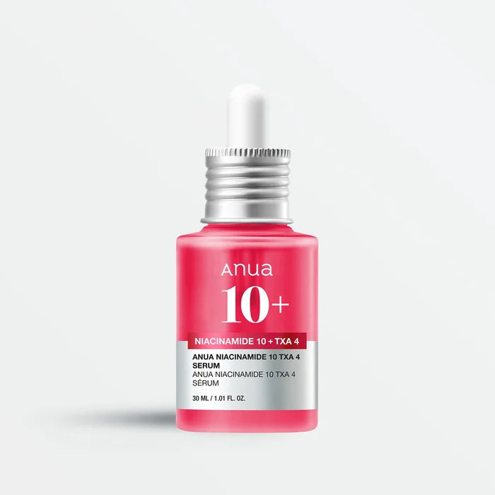 Anua Niacinamide 10 + TXA 4 Serum a potent, dark spot-correcting Korean treatment designed to fade stubborn hyperpigmentation, acne scars, and uneven skin tone.
