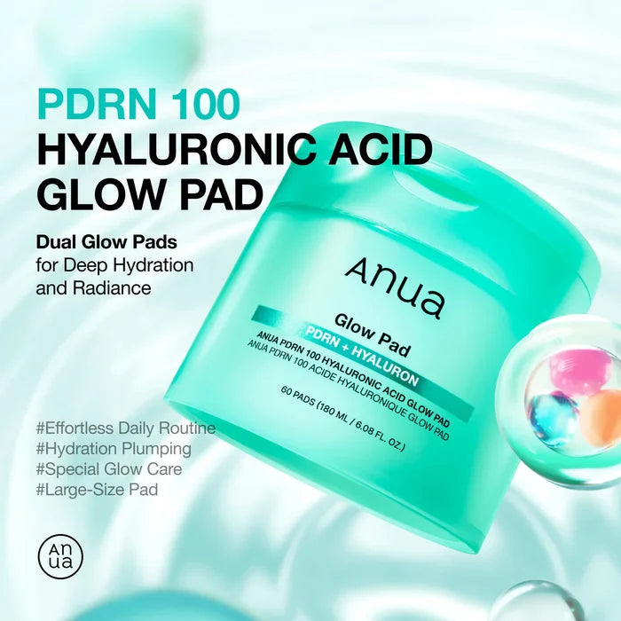 Anua Pdrn 100 Hyaluronic Acid Glow Pad 180ml 60ea
