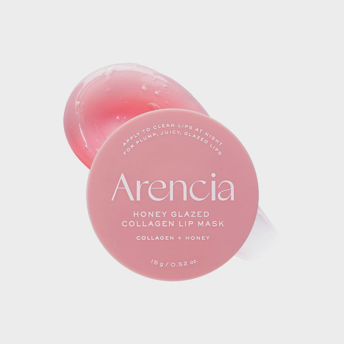 ARENCIA Honey Glazed Collagen Lip Mask Korean overnight lip treatment balm  for dry lips formulated with collagen honey and ceramides for glossy hydrated lips