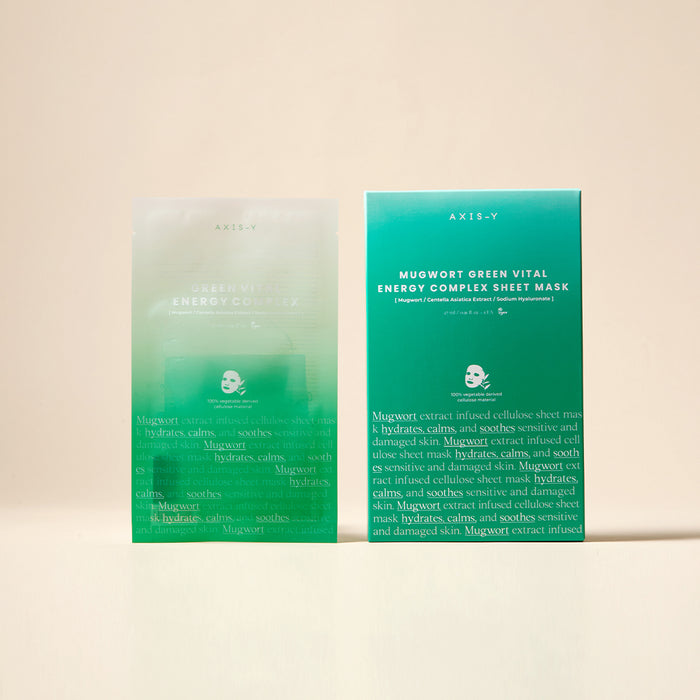 Axis-Y Mugwort Green Vital Energy Complex Sheet Mask -27ml