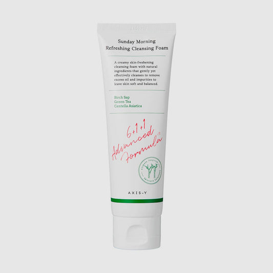AXIS-Y Sunday Morning Refreshing Cleansing Foam asian authentic genuine original korean skincare montreal toronto calgary canada thekshop thekshop.ca natural organic vegan cruelty-free cosmetics kbeauty vancouver free shipping