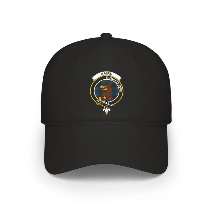 Baird Dominus Fecit clan crest printed cotton cap – front design view