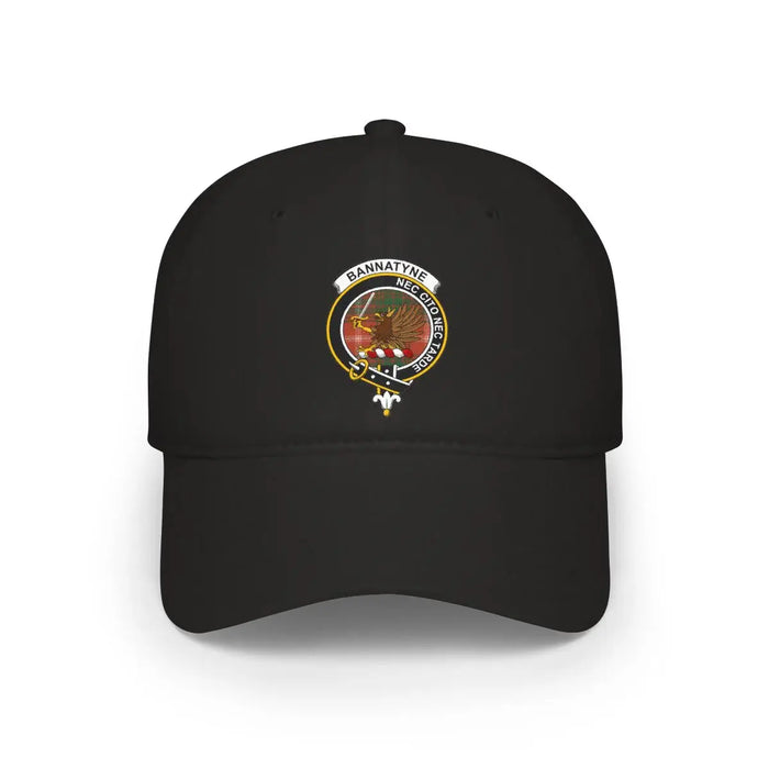 Bannatyne Nec Cito Nec Tarde clan crest printed cotton cap – front design view