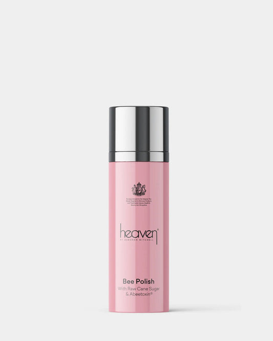 Pink bottle with silver cap on a white background