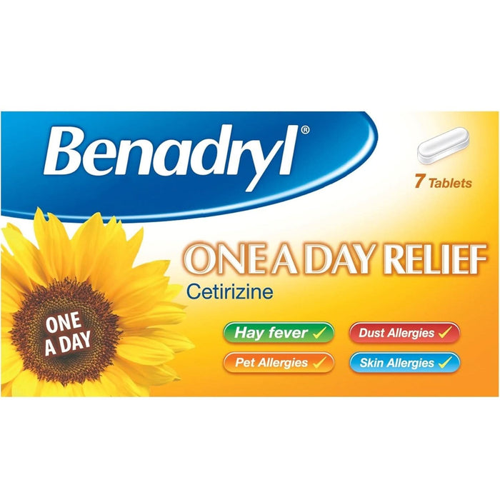 Benadryl Allergy One A Day 10mg 7 Tablets
