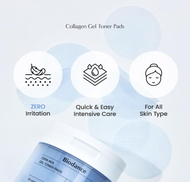 Biodance Cera-nol Gel Toner Pads 4.93 fl.oz 60Pads