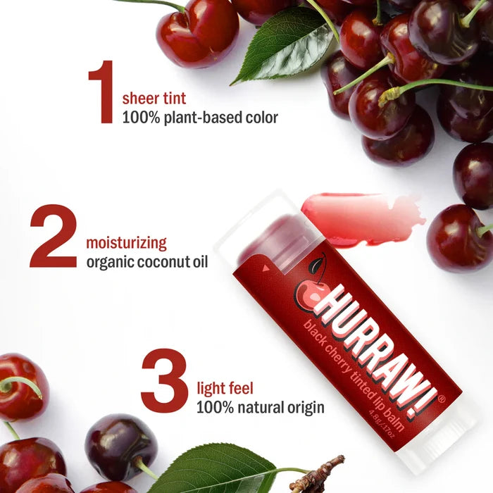 Hurraw! | Black Cherry Tinted Lip Balm