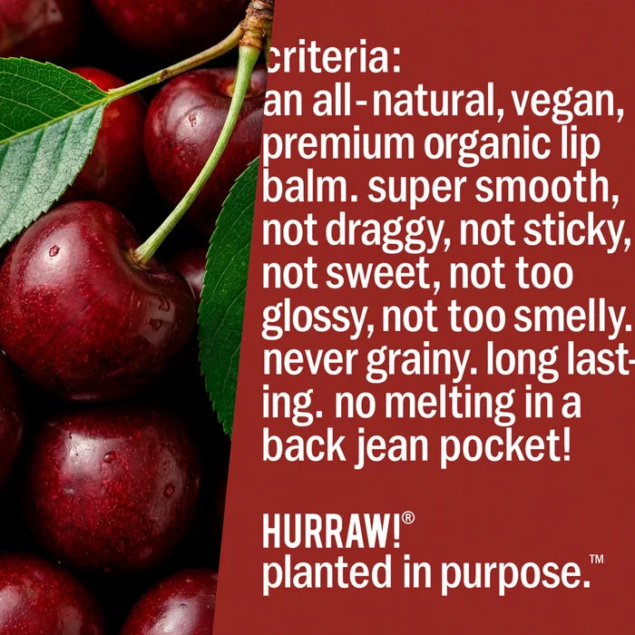 Hurraw! | Black Cherry Tinted Lip Balm