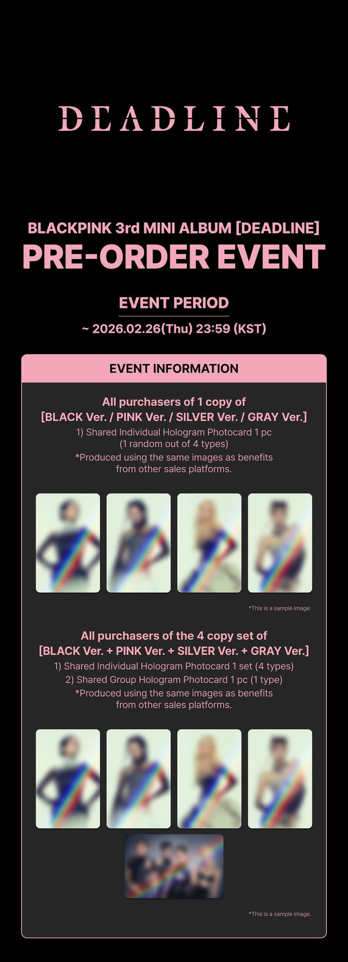 [BLACKPINK] BLACKPINK 3rd MINI ALBUM [DEADLINE] PINK Ver.- [PRE-ORDER]-Luxiface.com