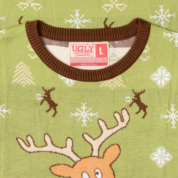 Blitzen Drunk Funny Adult Unisex Ugly Christmas Sweater